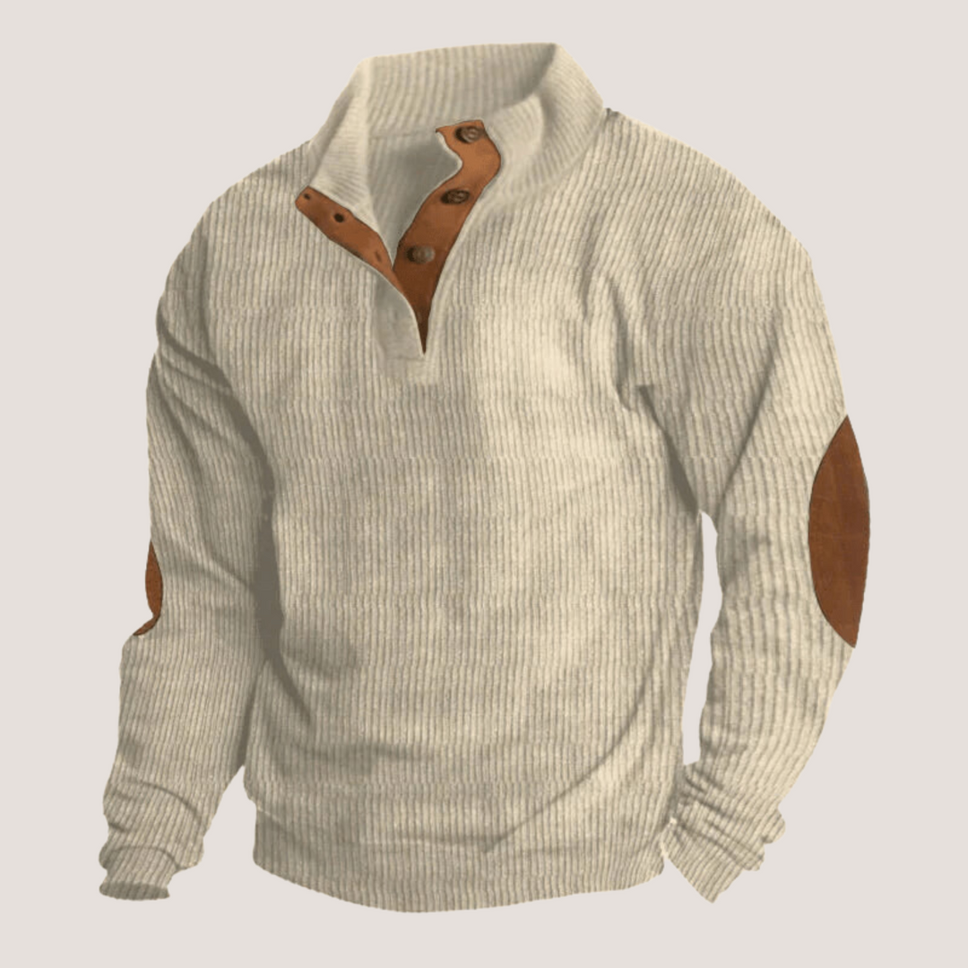 Men's Ugly Christmas Sweater Ribbed Button Front (5)
