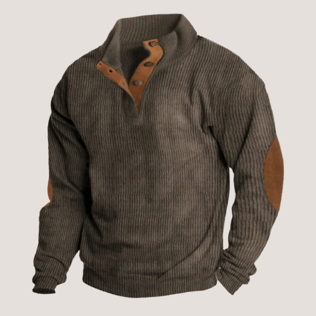 Men's Ugly Christmas Sweater Ribbed Button Front (6)