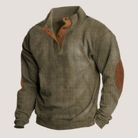 Logan | Men's Ugly Christmas Sweater Ribbed Button Front