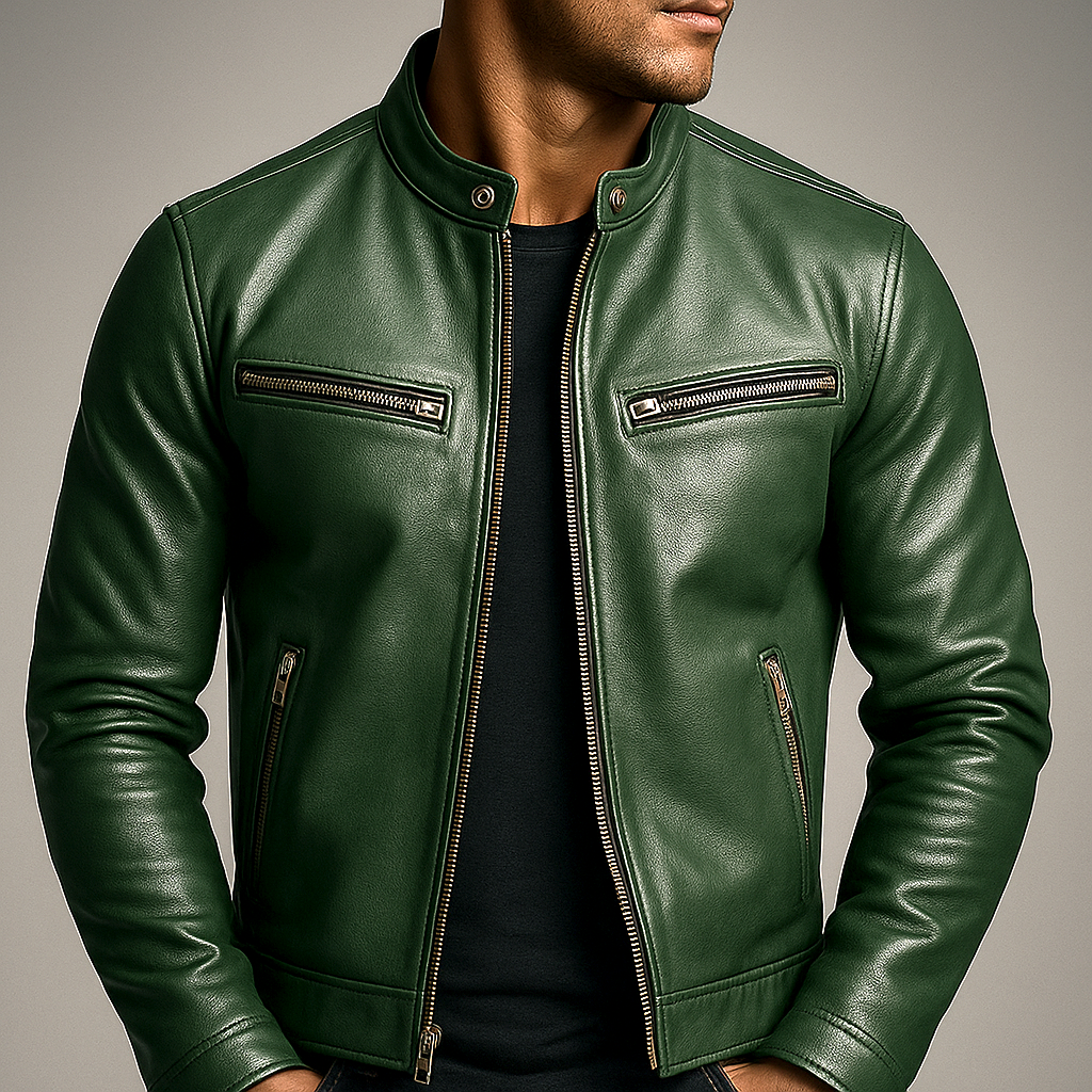 Men's Vintage Biker Jacket (7)