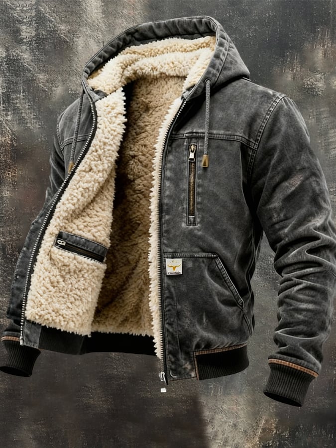 Men's Vintage-Inspired Insulated Fall Jacket