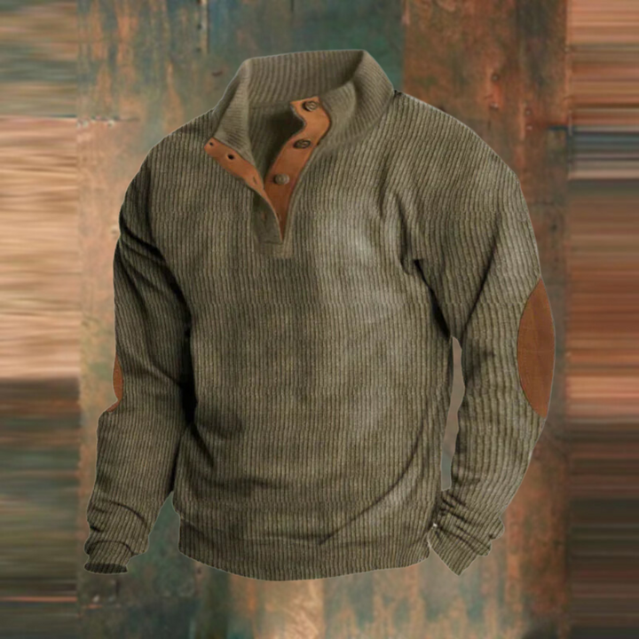 Men's Vintage Pullover for Casual Everyday Wear in Green