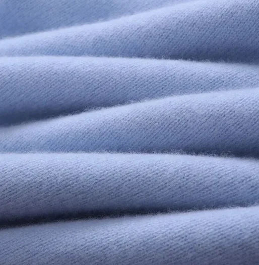 Men's Warm Pullover in Geometric Mohair in Blue 4