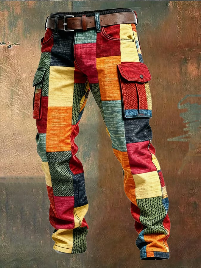 Men's Wide Leg Cargo Pants (2)
