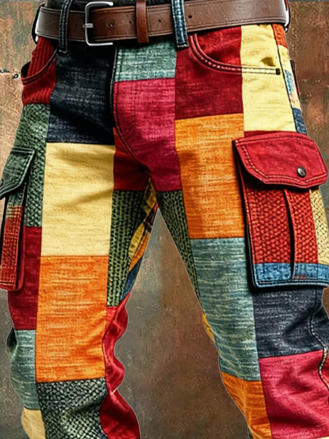 Men's Wide Leg Cargo Pants (3)