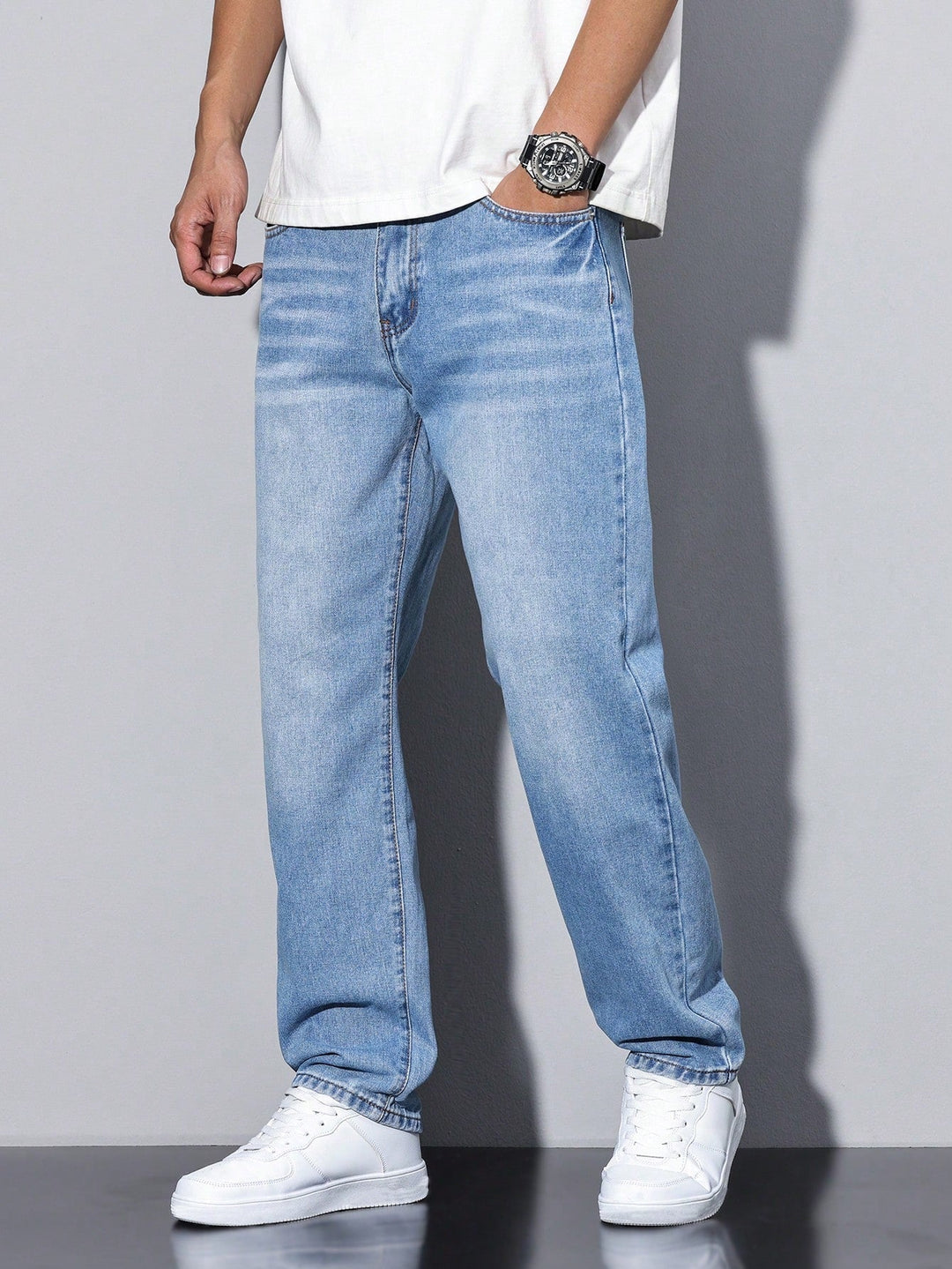 Men's Wide Leg Denim Jeans for Fall (3)