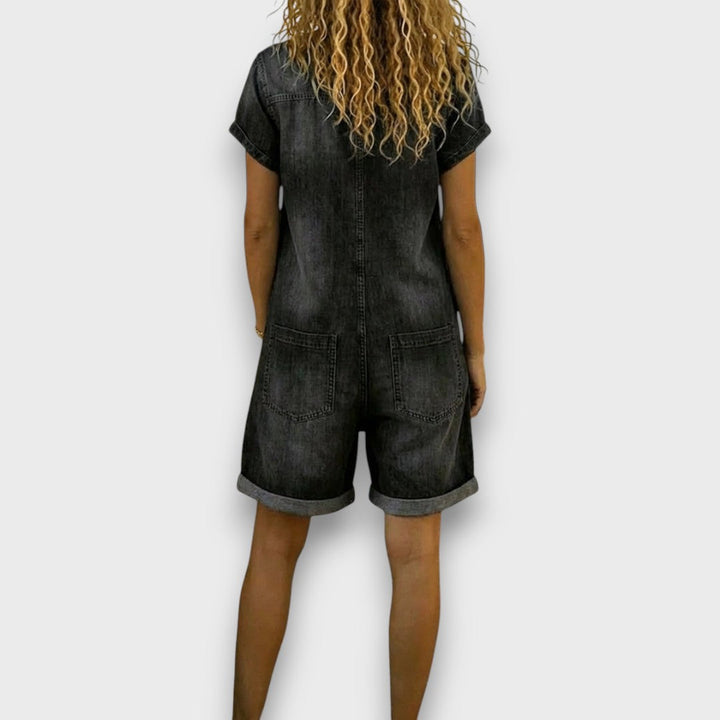 Denim-Look Cotton Overalls