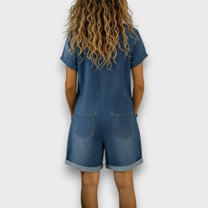 Denim-Look Cotton Overalls