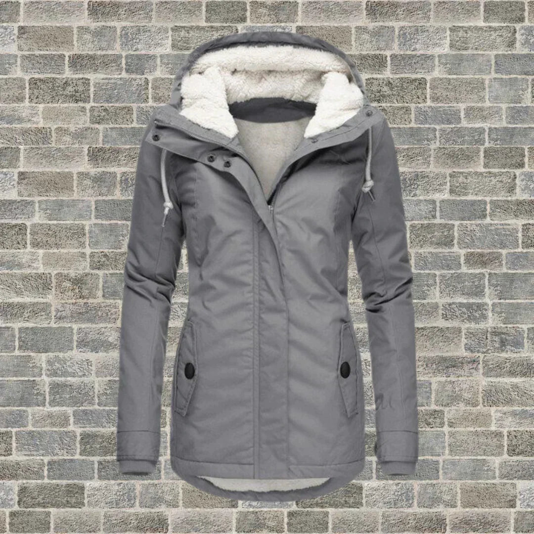 Oversized fall coat for women in Grey