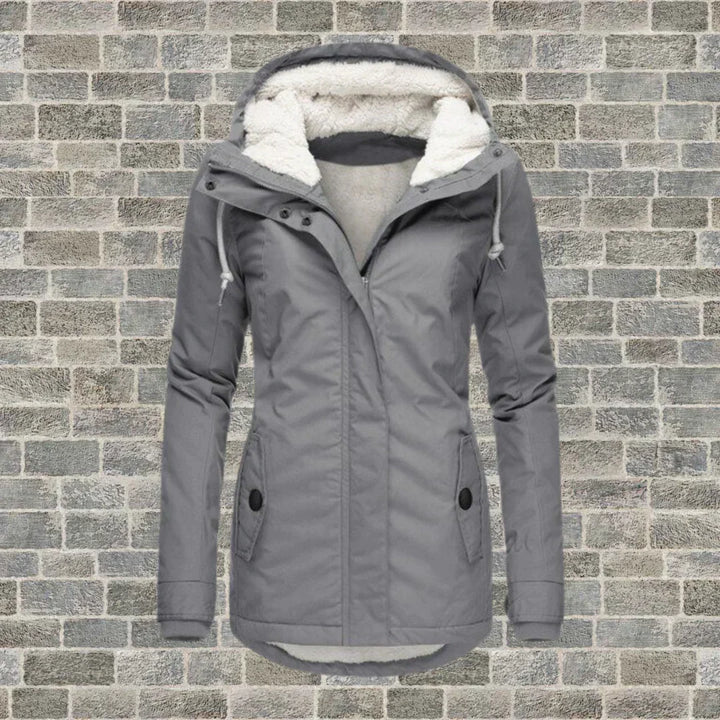 Oversized fall coat for women in Grey