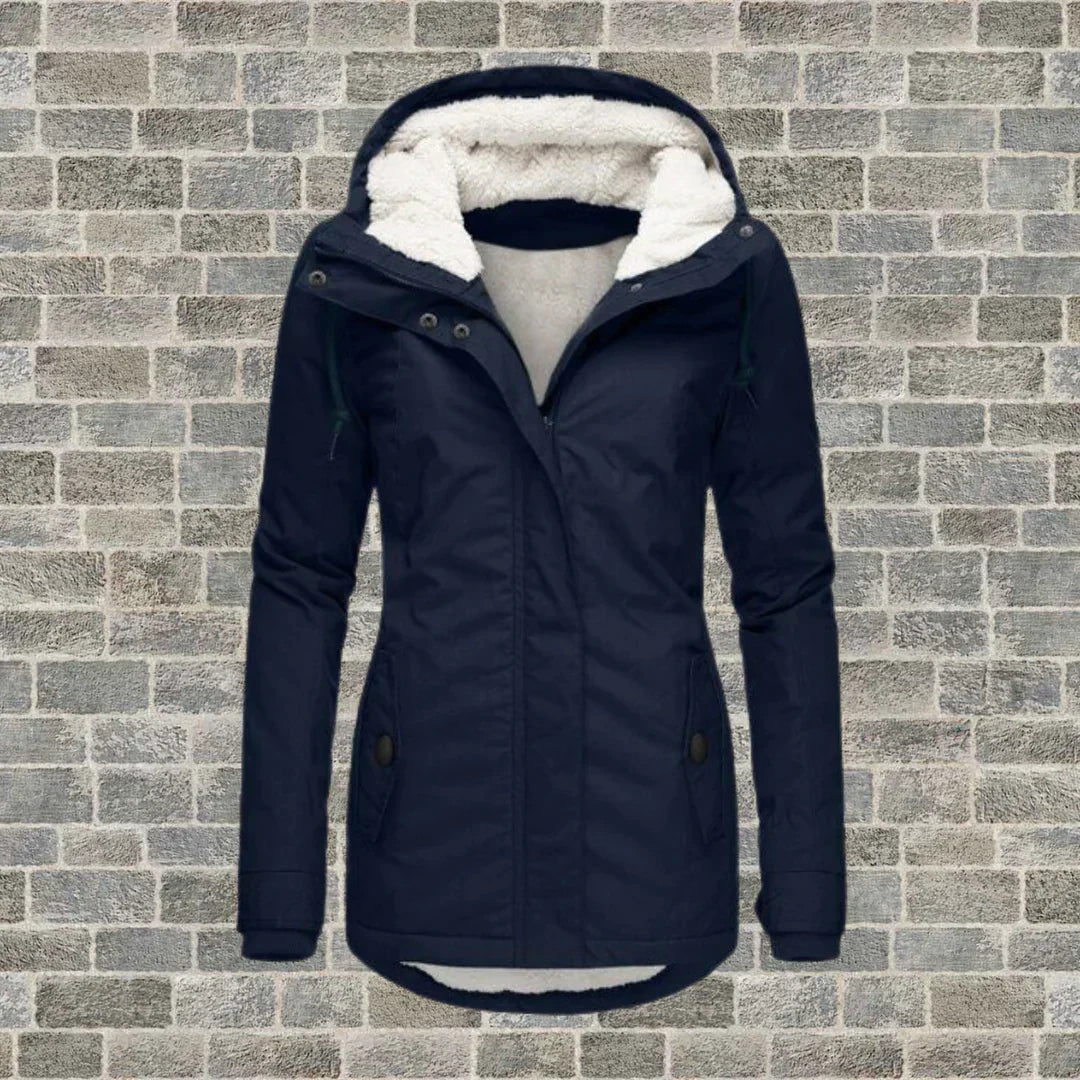 Oversized fall coat for women in Navy