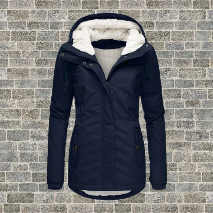 Oversized fall coat for women in Navy