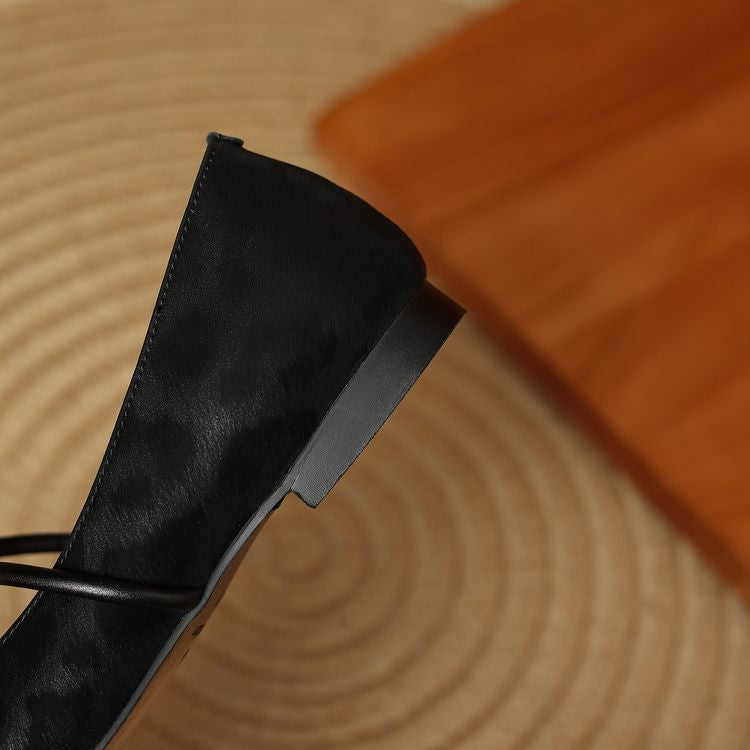 Pointed-Toe Women's Leather Flats Slip-On (12)