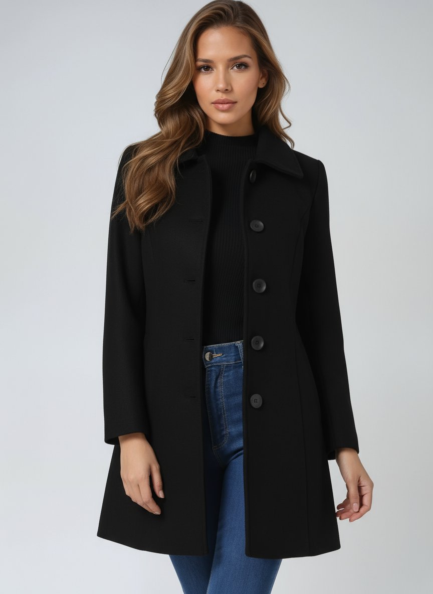Refined Women's Fall Jacket Built for Layering in Black