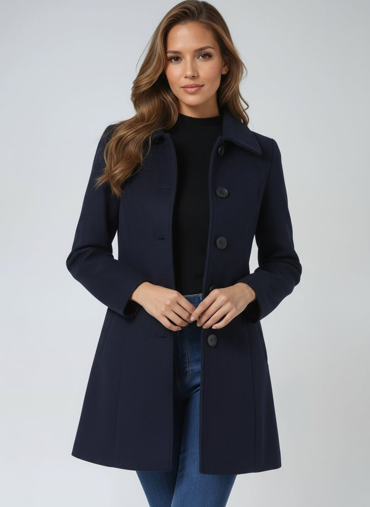 Refined Women's Fall Jacket Built for Layering in Dark Blue
