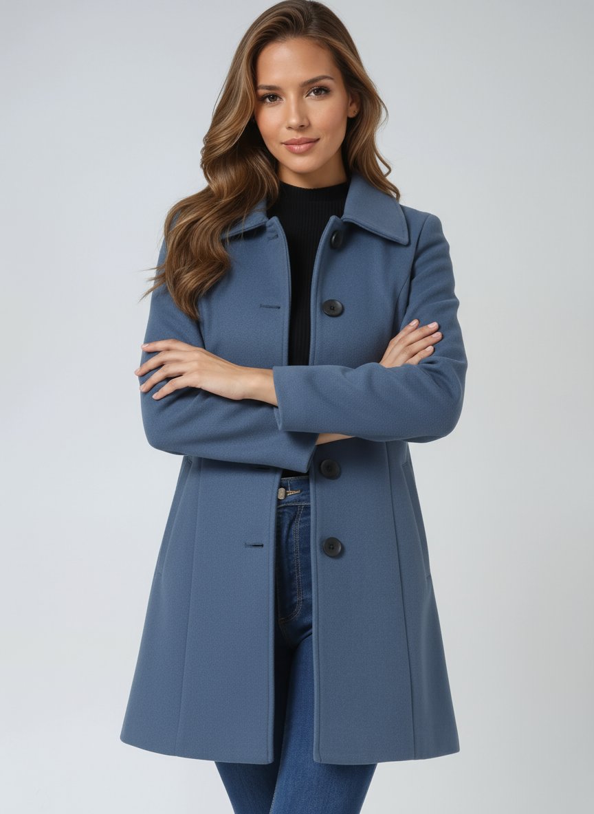 Refined Women's Fall Jacket Built for Layering in Light Blue