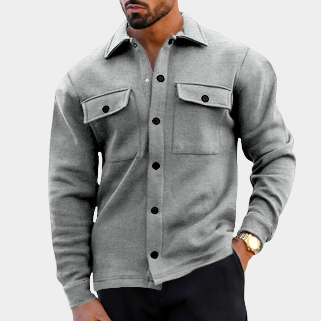Relaxed Men's Fall Jacket in Fleece