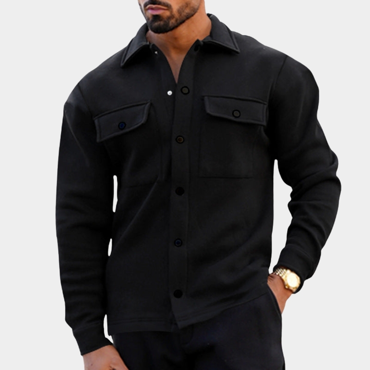 Relaxed Men's Fall Jacket in Fleece (2)