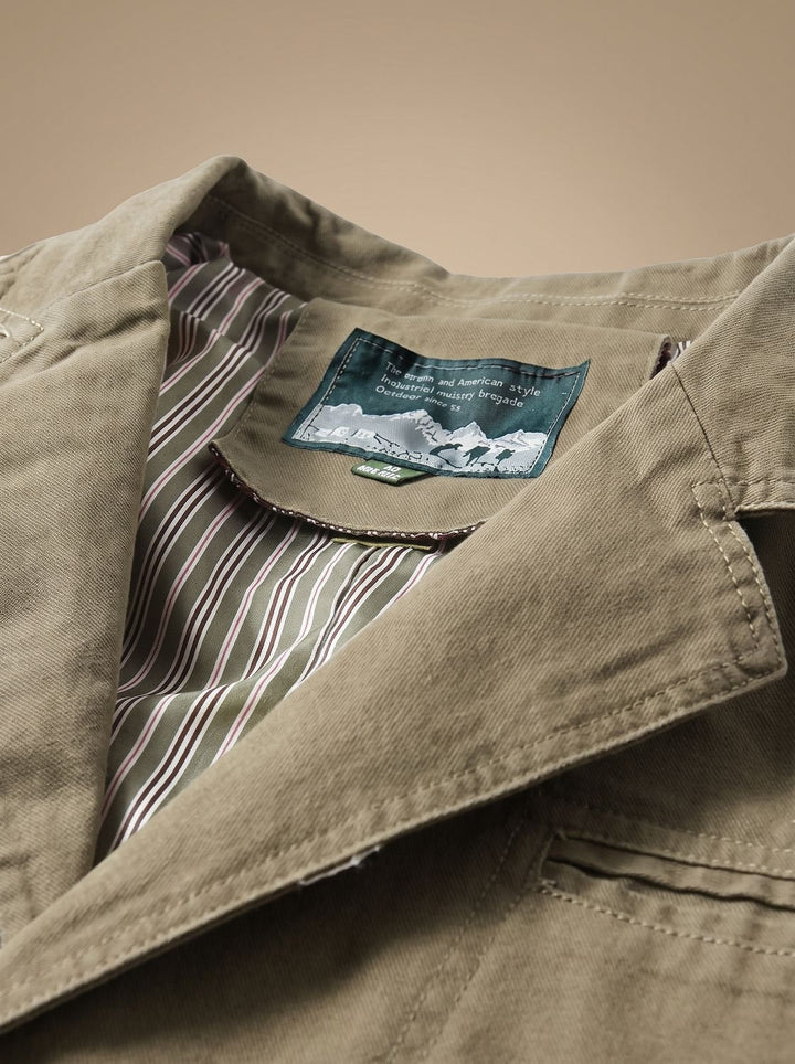 Relaxed Tailored Cotton Men's Fall Jacket (7)