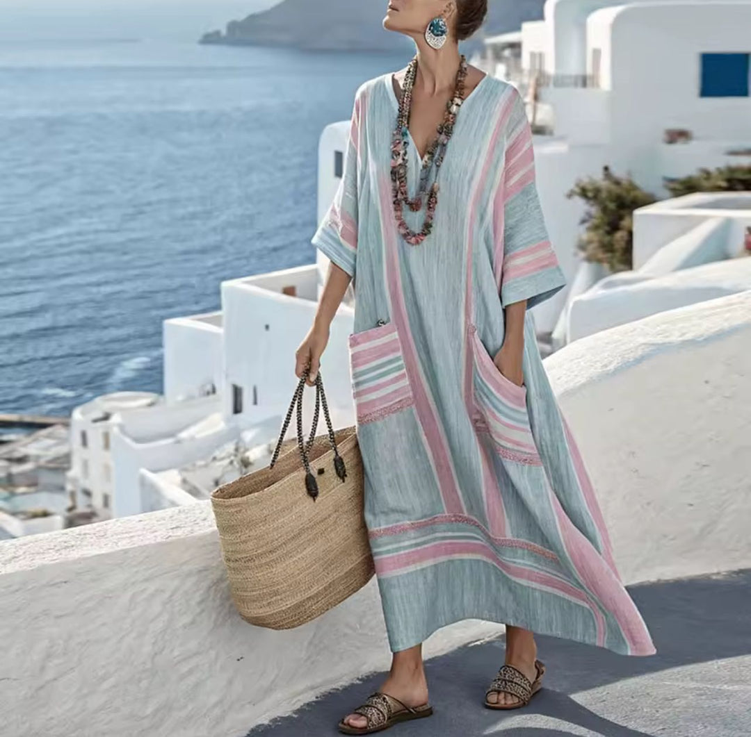 Elegant Mary - Long Beach Dress for a Fashionable Summer Look