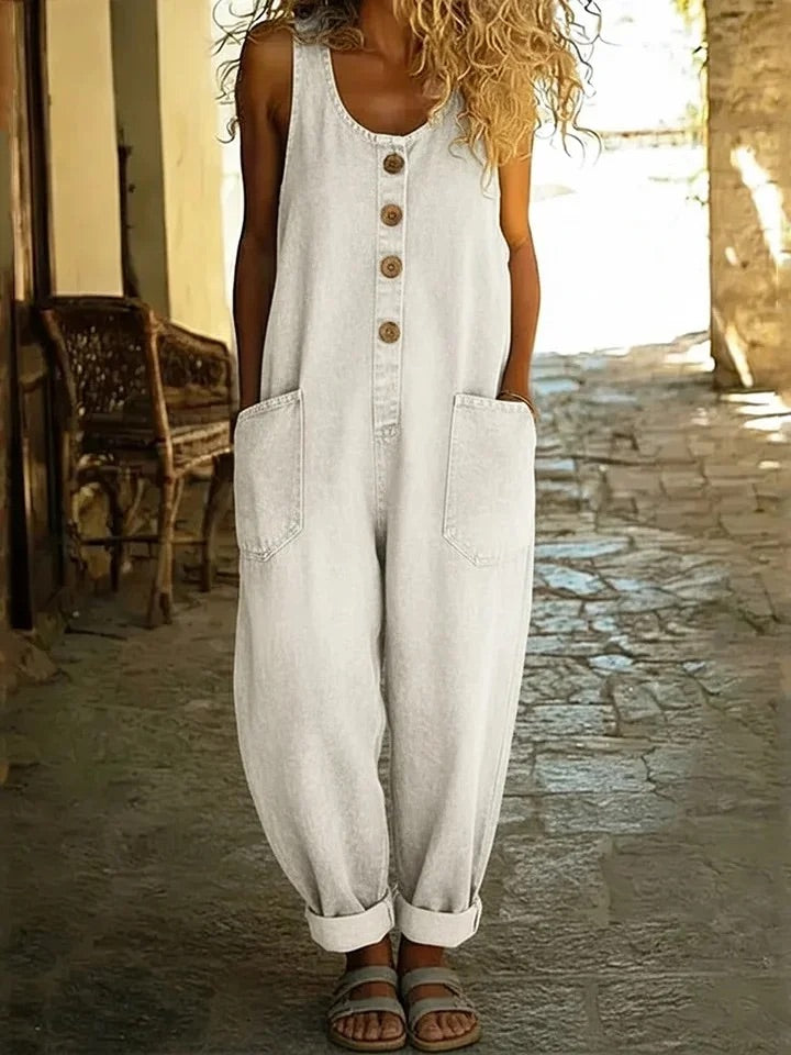 Denim-Look Overalls
