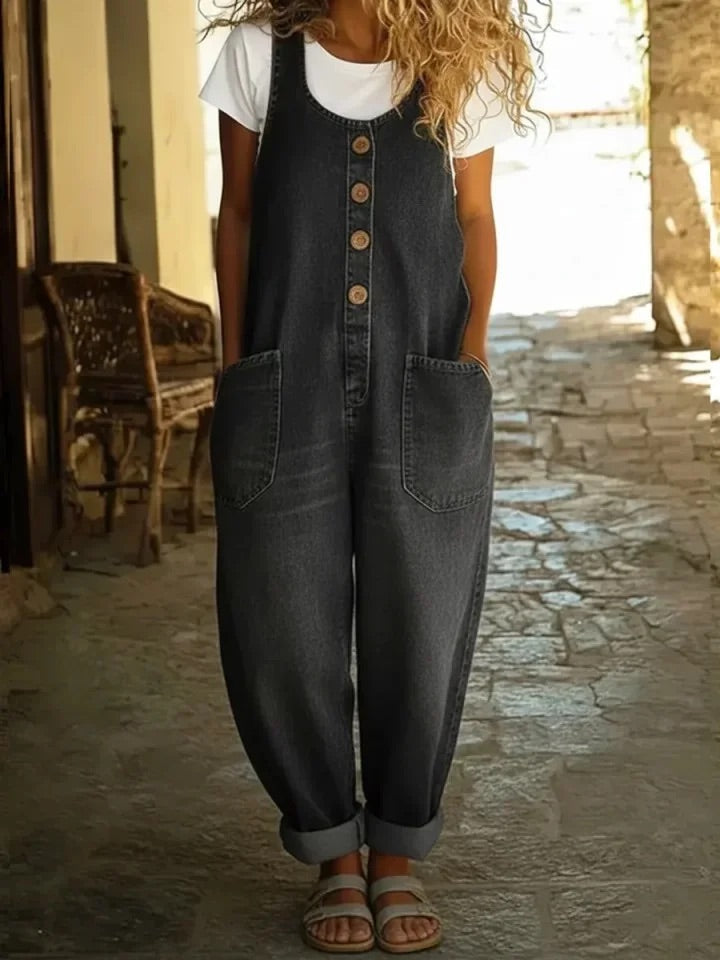 Denim-Look Overalls