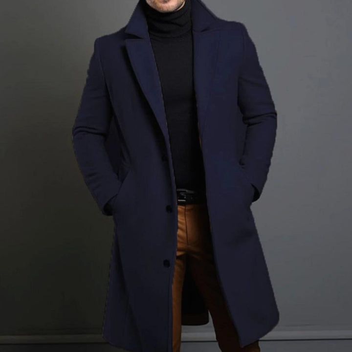 Tailored Men's Fall Jacket in Premium Wool in Blue