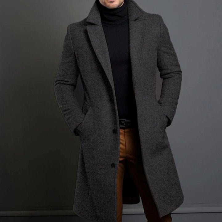 Tailored Men's Fall Jacket in Premium Wool in Grey