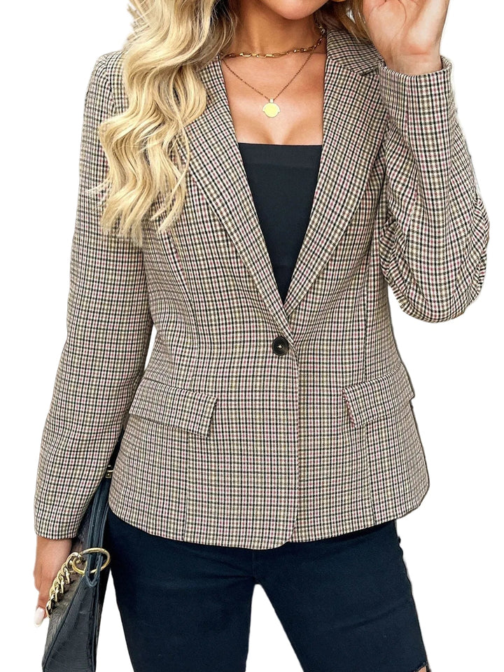 Tailored Structured Women's Jacket with Long Sleeves in Grey