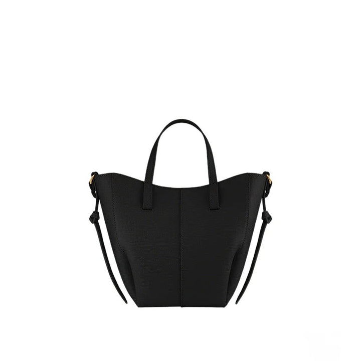 Minimalist Leather Tote Bag – Black