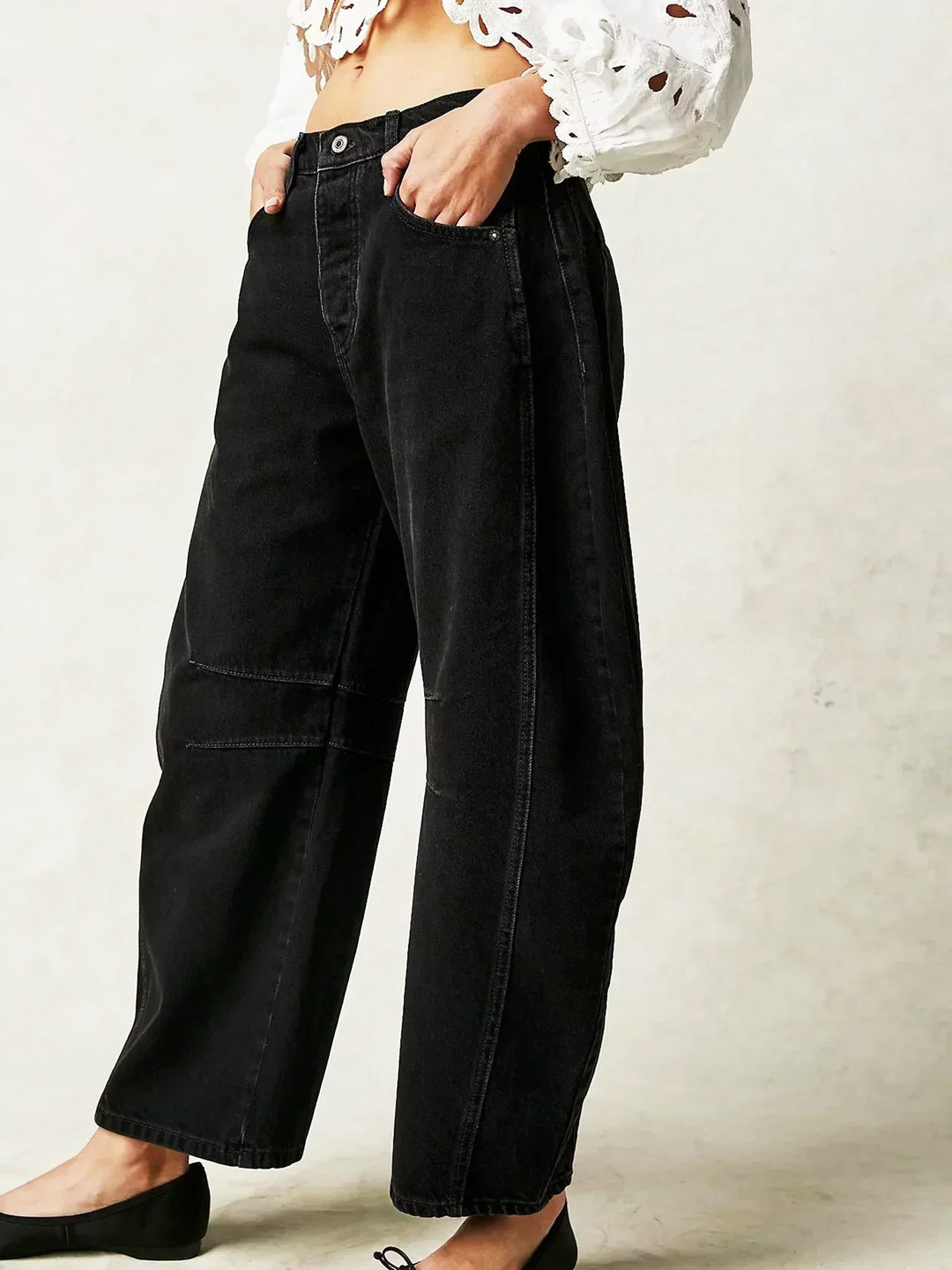Wide Leg Pants Women's Everyday Bold Style in Black
