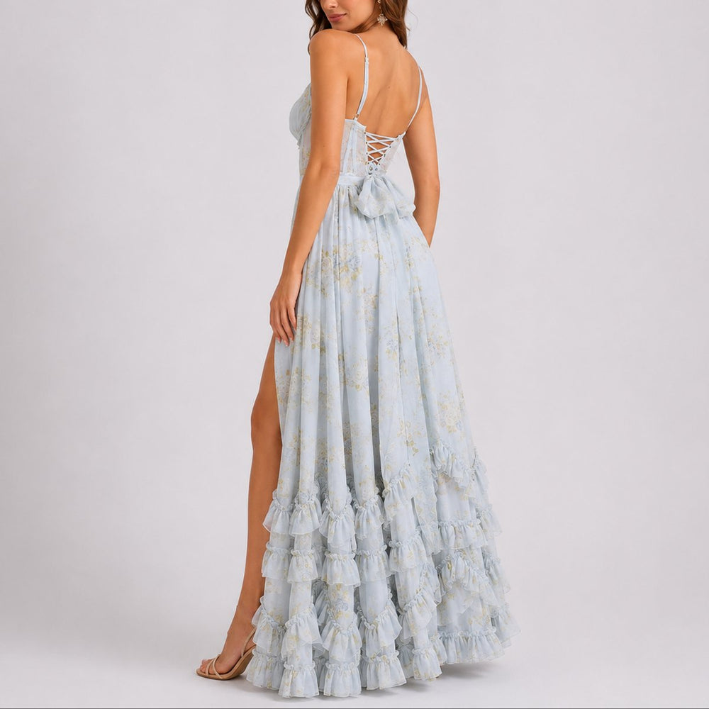 Women's A-Line Chiffon Maxi Fall Wedding Guest Dress (2)