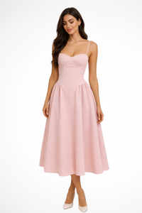 Mia | Women's A-Line Midi Fall Wedding Guest Dress