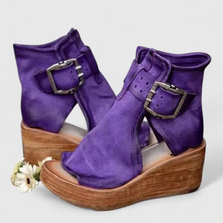 Women's Ankle Boots for Fall Outfits in Purple