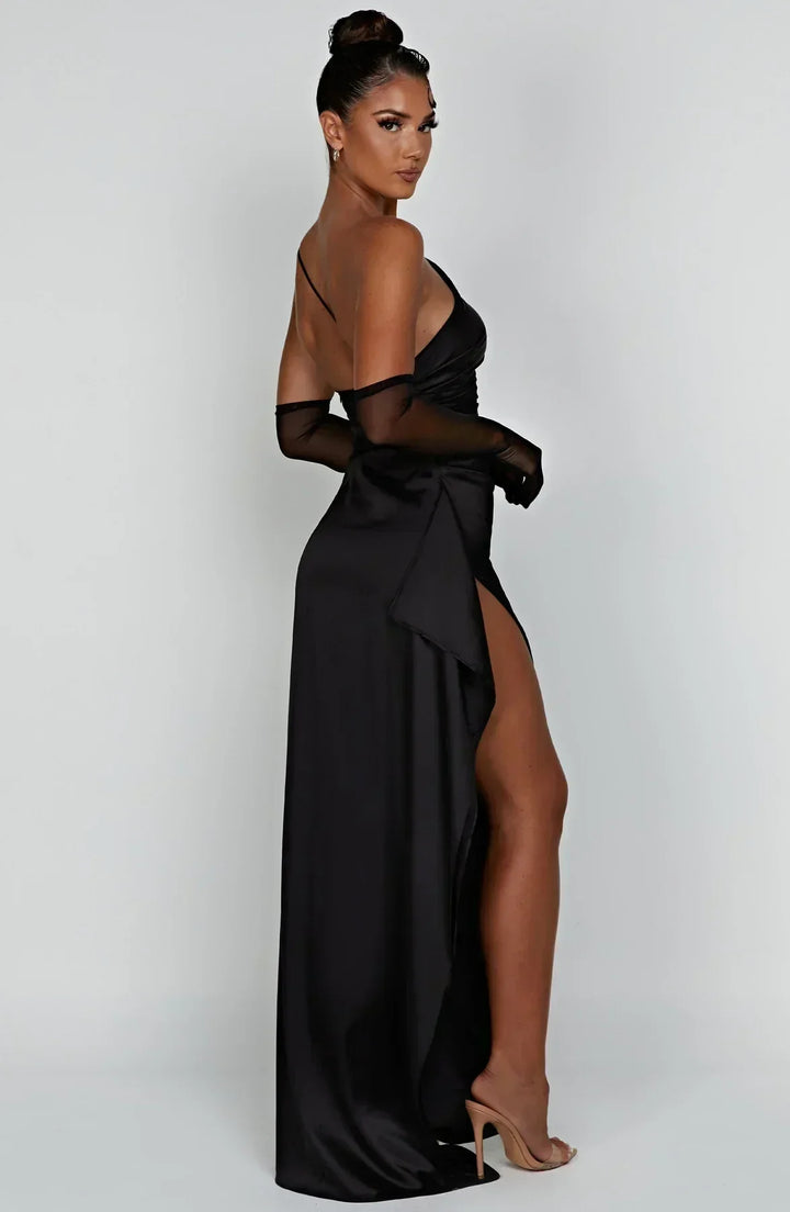Women's Asymmetric Maxi Dress for Fall Weddings (17)