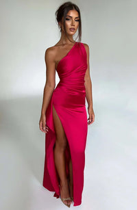 Violet | Women's Asymmetric Maxi Dress for Fall Weddings