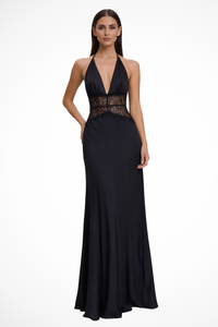 Claire | Women's Backless Fall Wedding Guest Maxi Dress