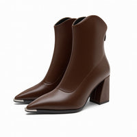 Luna | Women's Black Ankle Boots with Pointed Toe