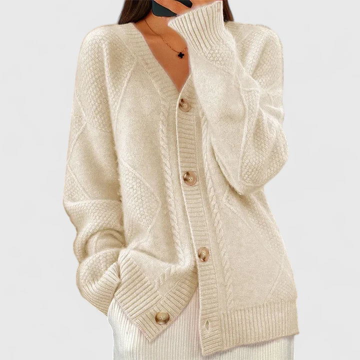 Women's Black Cardigan for Everyday Comfort in Apricot