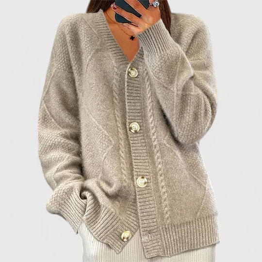 Women's Black Cardigan for Everyday Comfort in Khaki
