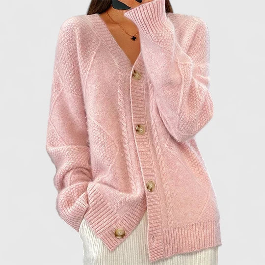 Women's Black Cardigan for Everyday Comfort in Pink