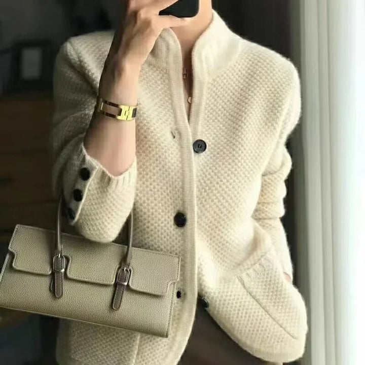 Women's Black Cardigan for Versatile Styling in Beige