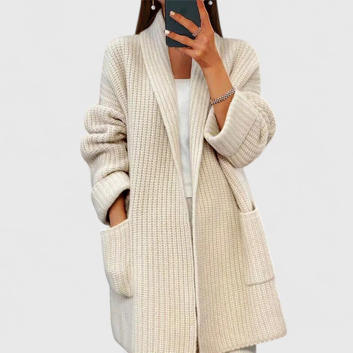 Women's Black Cardigan Knit for Everyday in Beige