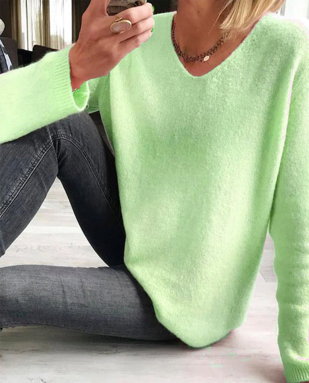 Women's Black Cotton Sweater for Fall (11)