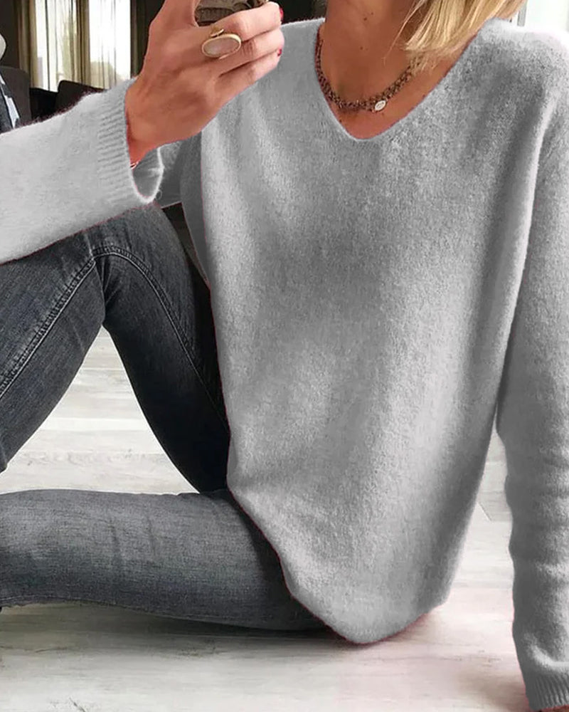 Women's Black Cotton Sweater for Fall (4)