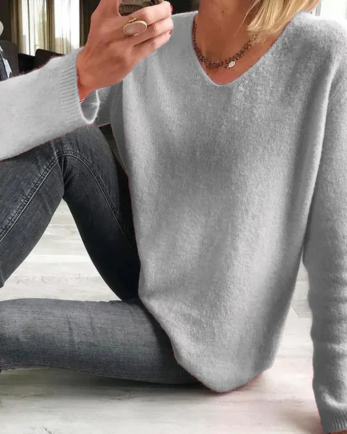 Women's Black Cotton Sweater for Fall (6)