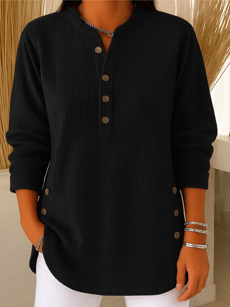 Women's Black Sweater with Refined Bow Details in Black