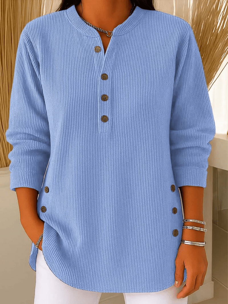 Women's Black Sweater with Refined Bow Details in Blue