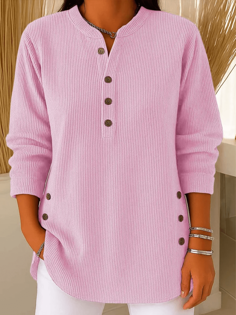 Women's Black Sweater with Refined Bow Details in Pink