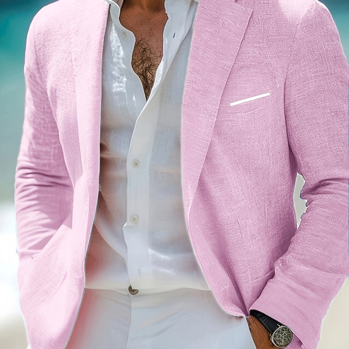 Women's Blazer in Versatile Polished Style in Pale Pinkish Gray